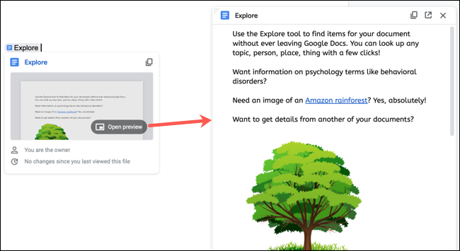 Visualize um documento no Google Docs