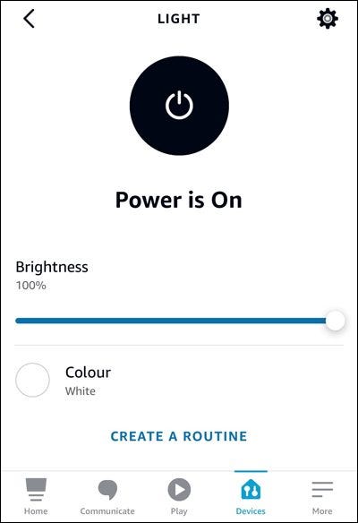 Recursos de tira de luz LED inteligente no aplicativo Alexa