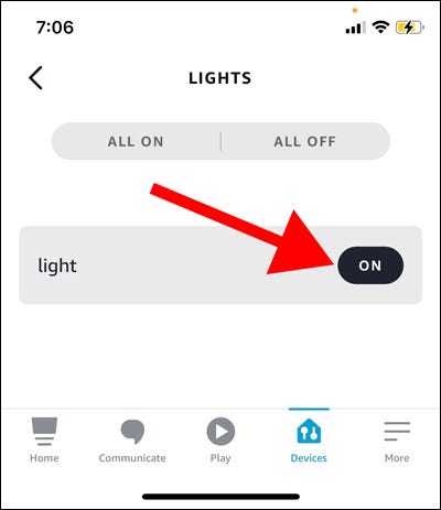 Fita LED inteligente no aplicativo Alexa