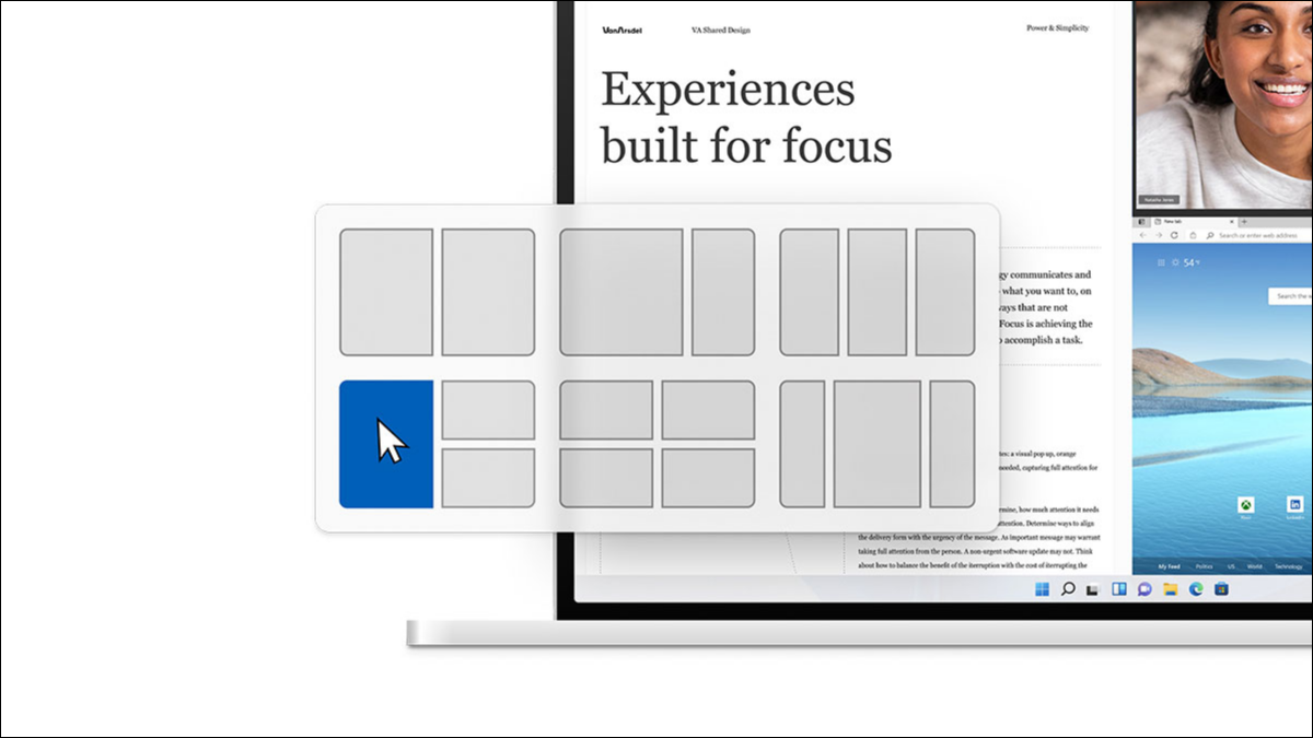 Layouts instantâneos do Windows 11