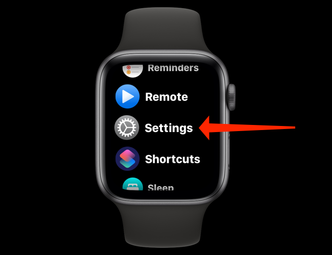 Abra "Configurações" no Apple Watch.