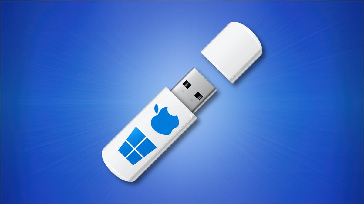 Uma unidade USB Windows e Mac
