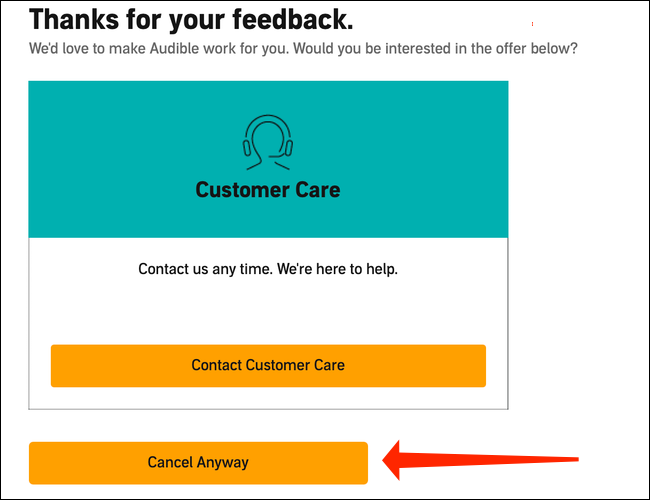 Como estamos totalmente comprometidos em cancelar o Audible, vamos clicar em "Cancelar assim mesmo".