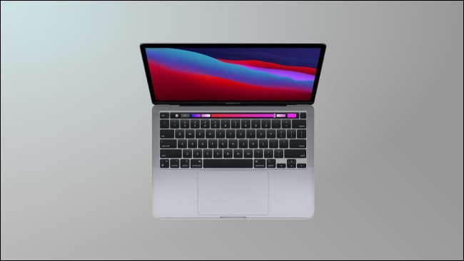 M1 macbook Pro em fundo cinza