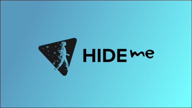 logotipo hide.me em fundo azul