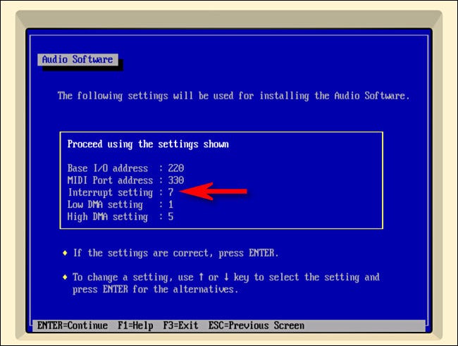 Ao configurar drivers de som para Windows 3.1 no iDOS, altere a interrupção de 5 para 7.