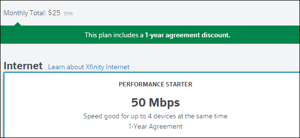 Comcast Performance Starter