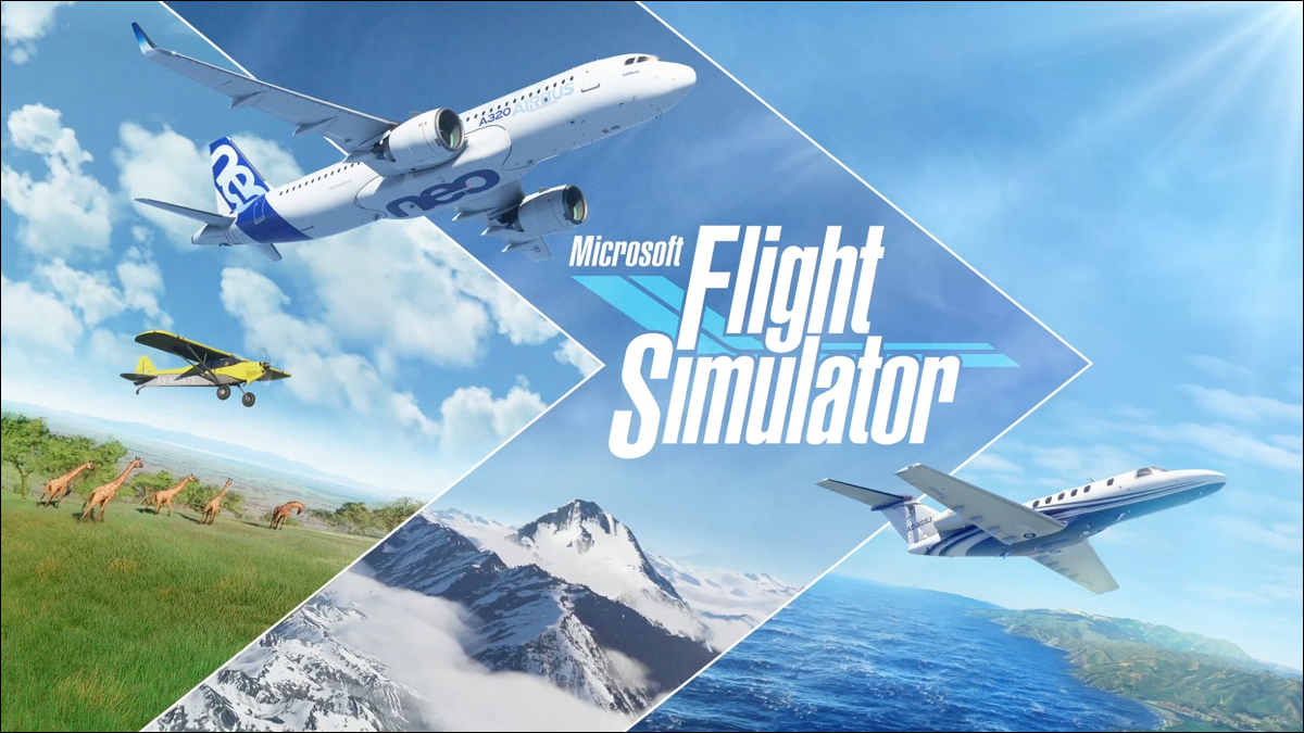 Uma imagem promocional do Microsoft Flight Simulator