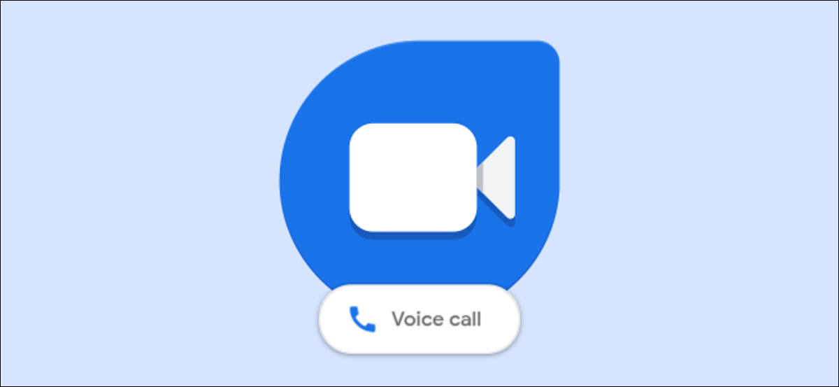 logotipo do google duo com botão de chamada de voz