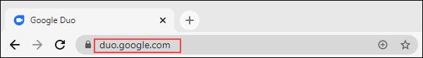 URL do site google duo