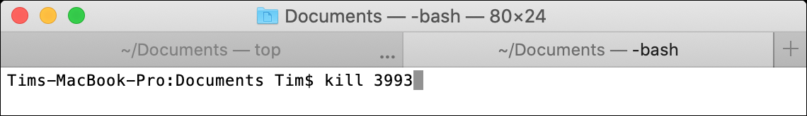 kill macOS Terminal Command