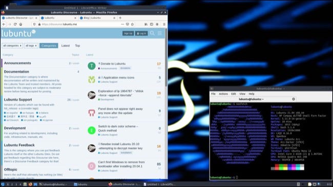 Lubuntu 21.04 desktop