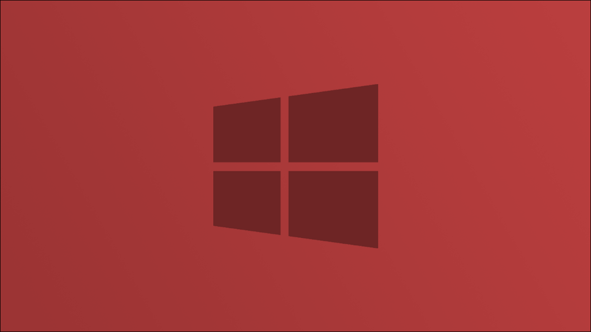Logotipo do Windows 10 em vermelho