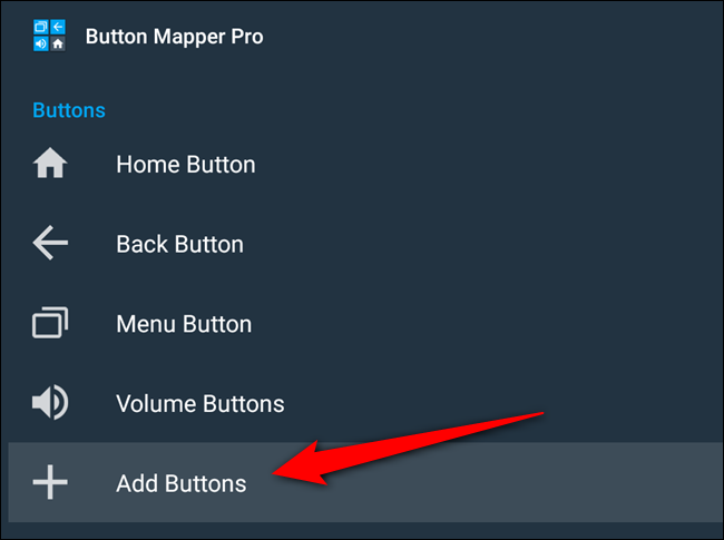 Selecione a opção "Adicionar botões"