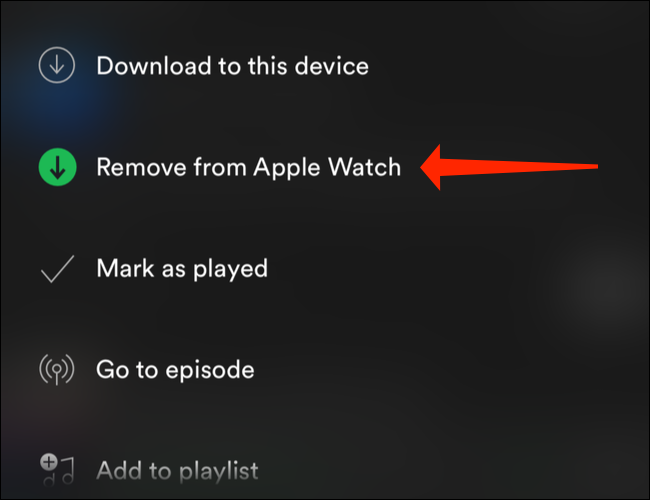 Toque em "Remover do Apple Watch"