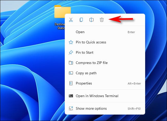O novo menu do botão direito no Windows 11 Preview