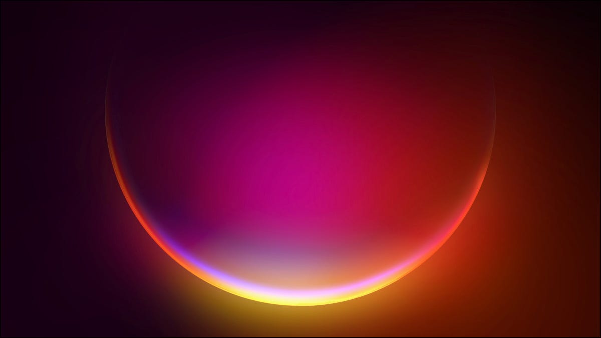 Plano de fundo da área de trabalho "Glow" do Windows 11.