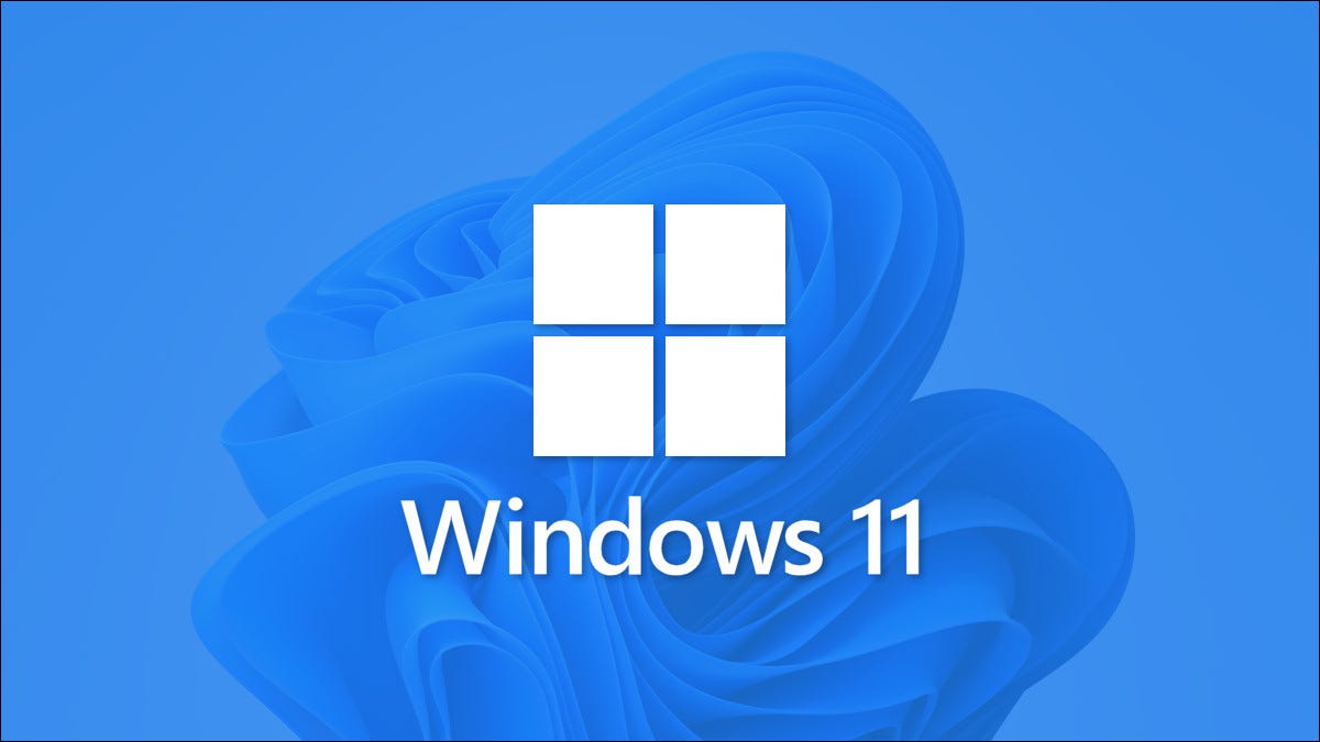 Logotipo do Windows 11 com papel de parede