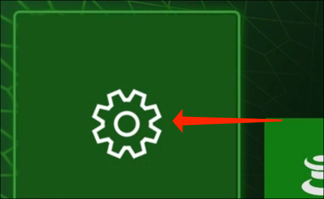 "Configurações" no Xbox Series X.