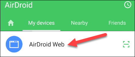 airdroid web