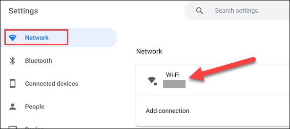 Vá para a seção “Rede” e clique em “Wi-Fi”.