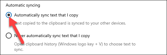 Ative "Sincronizar automaticamente o texto que eu copio".
