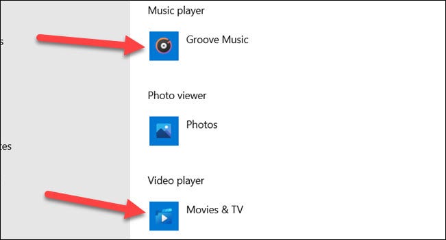 Selecione “Music Player” e “Video Player”.