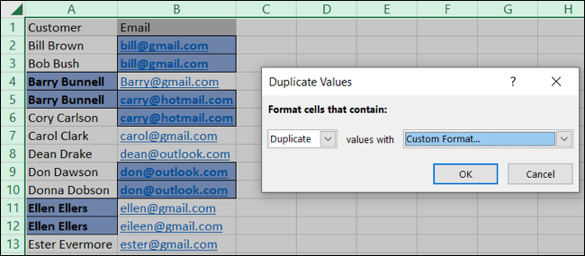 Formatação condicional personalizada no Excel