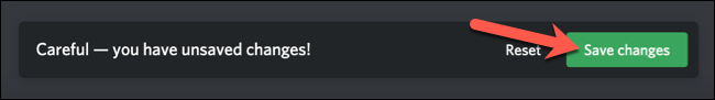 Para salvar qualquer alteração na imagem do perfil do Discord, pressione o botão "Salvar alterações" na parte inferior do menu.