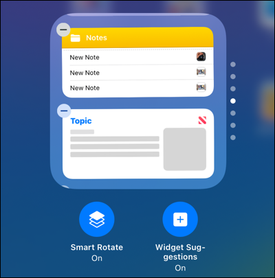 Editar um widget Smart Stack