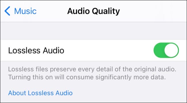 Apple Music Lossless Audio Toggle