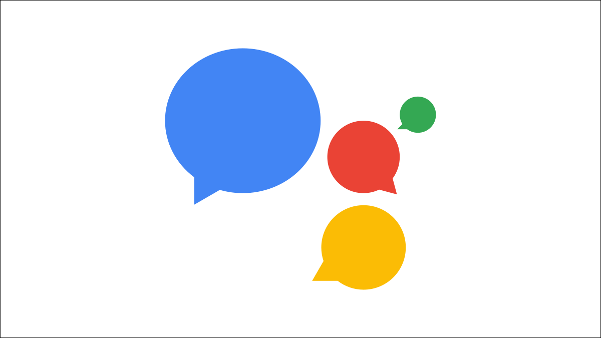 Logotipo do Google Assistente como balões de fala.
