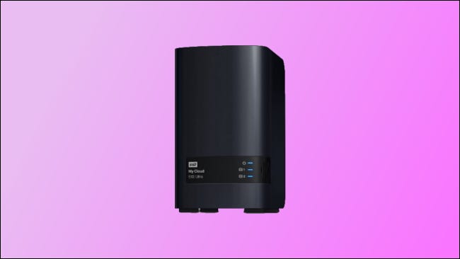 WD My Cloud EX2 em fundo rosa