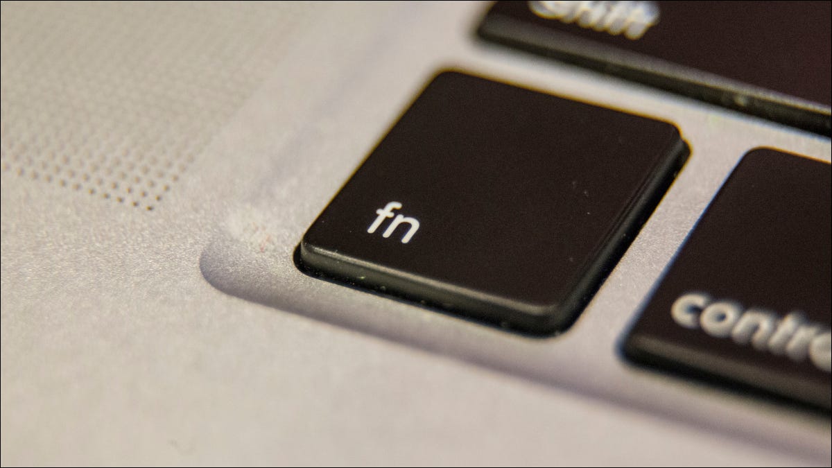 A tecla Fn em um teclado de laptop
