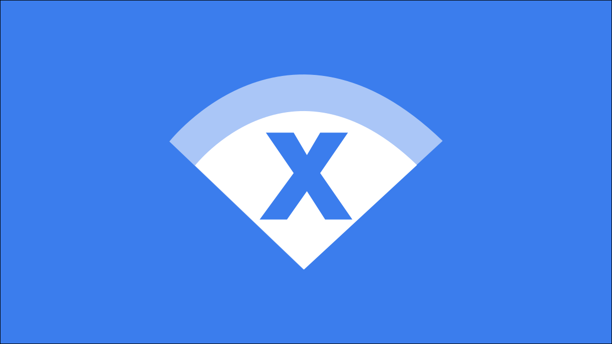 Símbolo de Wi-Fi com X