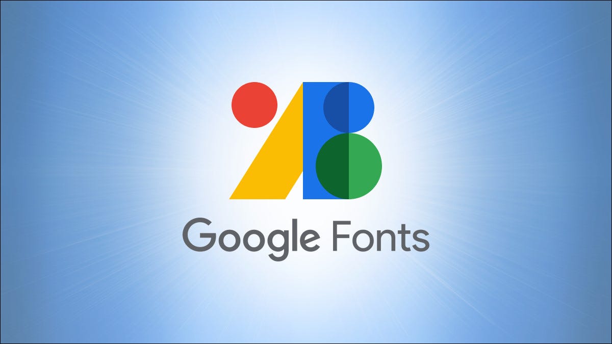 Logotipo do Google Fonts em fundo azul