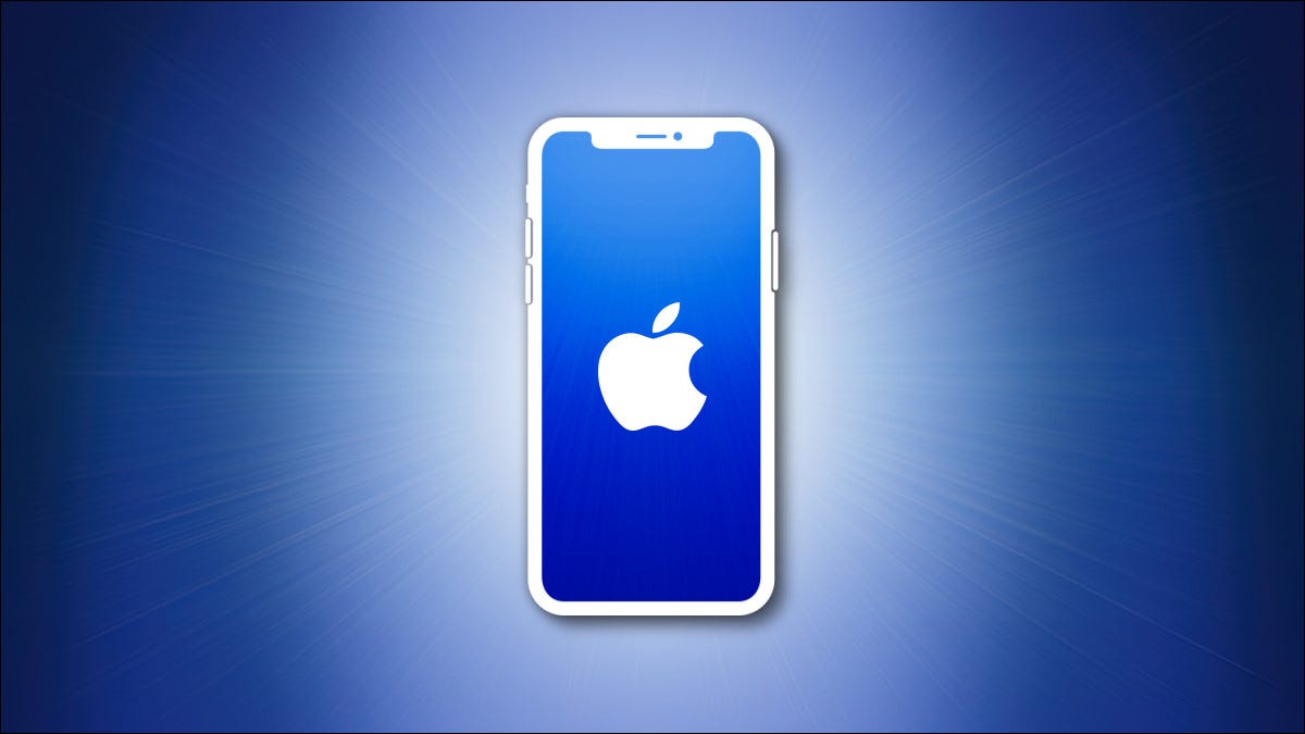 Contorno do iPhone com tela azul em um herói de fundo azul