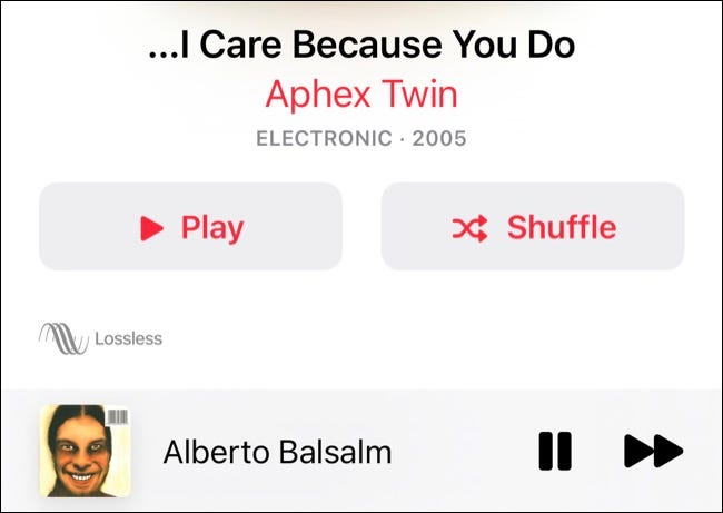 Aphex Twin's ... Eu me importo porque você faz em Lossless na Apple Music