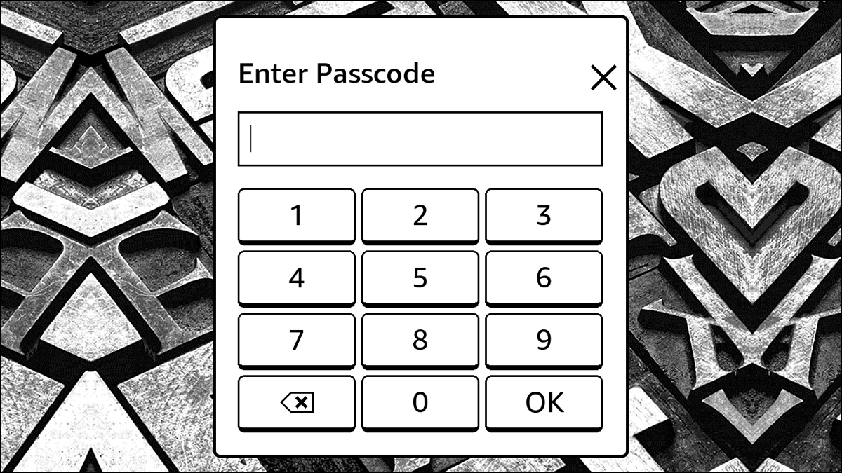 tela de senha do kindle