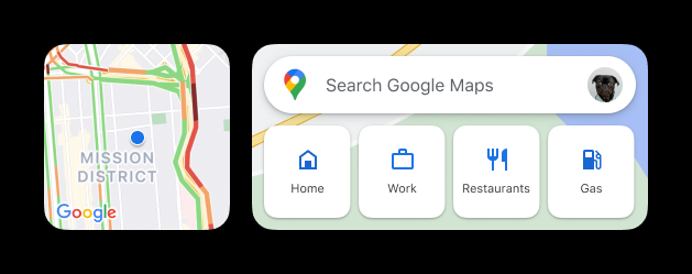 Widgets do Google Maps