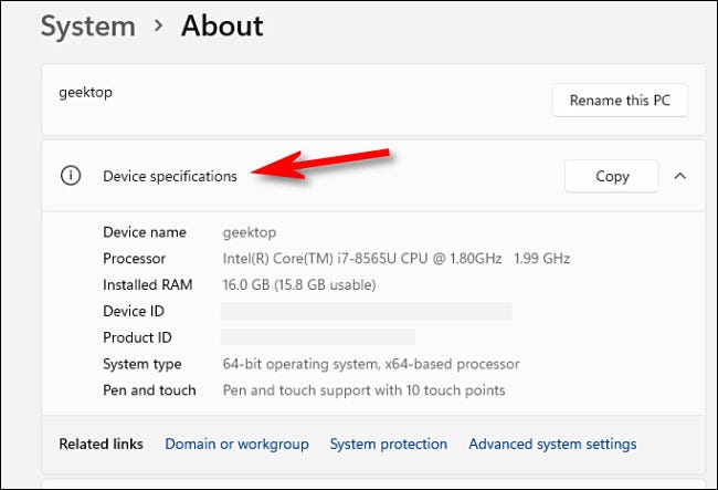 Para ver as especificações do seu PC, consulte "Especificações do dispositivo".