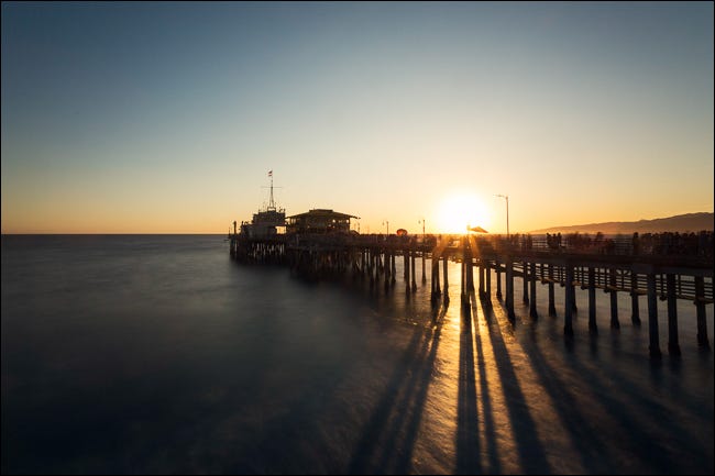 pôr do sol em santa monica