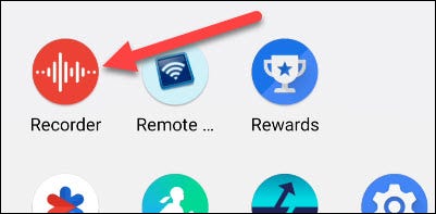 abra o aplicativo gravador no seu Google Pixel