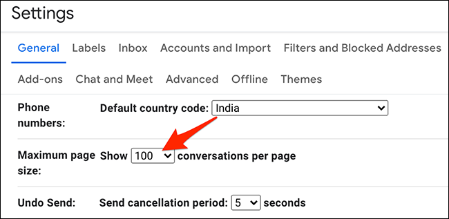 Clique em "Maximizar o tamanho da página" em "Configurações" no Gmail.