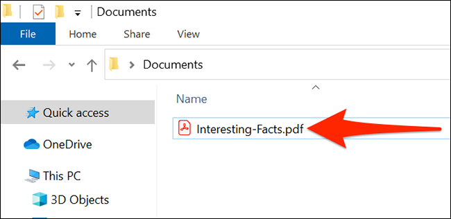 Encontre o PDF a ser convertido em JPG no File Explorer.