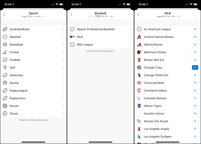 Adicionar esportes ao calendário do Outlook no celular