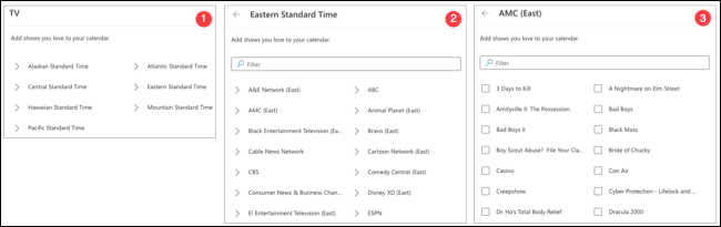 Adicionar programas de TV ao calendário do Outlook