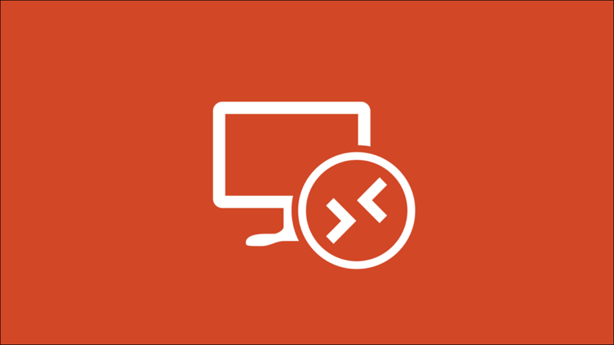 Um logotipo do aplicativo Remote Desktop da Microsoft em um fundo laranja.