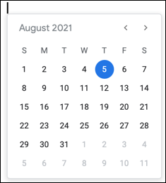 Escolha a data no calendário