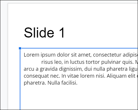 Pressione tab para recuar a linha.